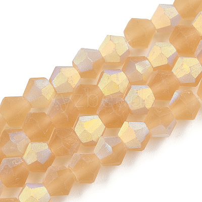 Imitate Austrian Crystal Bicone Frosted Glass Beads Strands EGLA-A039-T2mm-MB18-1