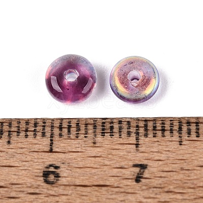 Baking Paint Electroplate Transparent Glass Beads EGLA-Q141-01A-A02-1