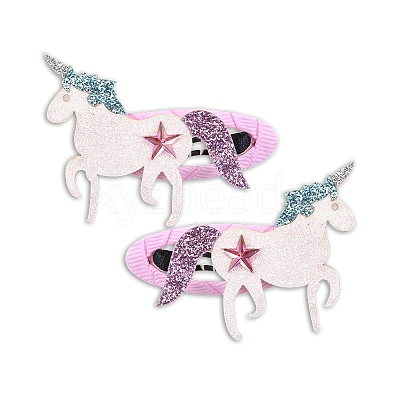 Cloth Covered Snap Hair Clips PW-WG79183-04-1