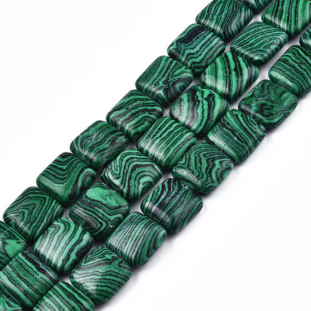 Synthetic Malachite Beads Strands G-N326-140D-1