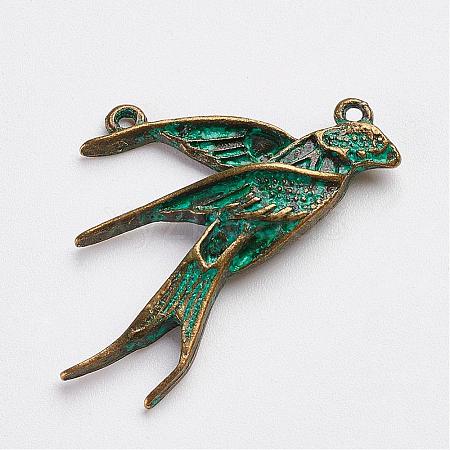 Tibetan Style Alloy Pendants PALLOY-F187-13ABG-1