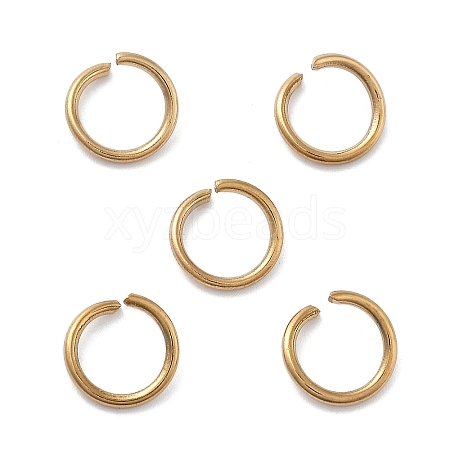 Ion Plating(IP) 304 Stainless Steel Open Jump Rings X-STAS-M081-01G-03-1