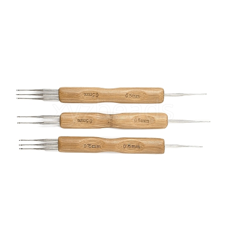 3Pcs 3 Styles Iron Crochet Hooks AJEW-C041-04-1