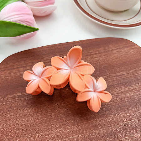 Candy Color Three Flower Plastic Claw Hair Clips PW-WG6FDF6-06-1