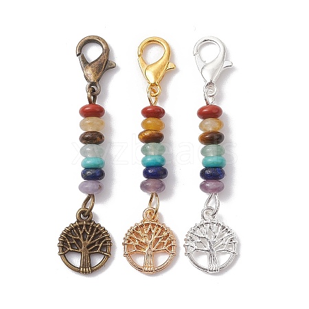 3Pcs Tree of Life Alloy Pendant Decorations HJEW-JM01730-1