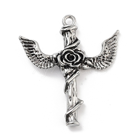 Tibetan Style Alloy Pendants FIND-U006-14AS-04-1