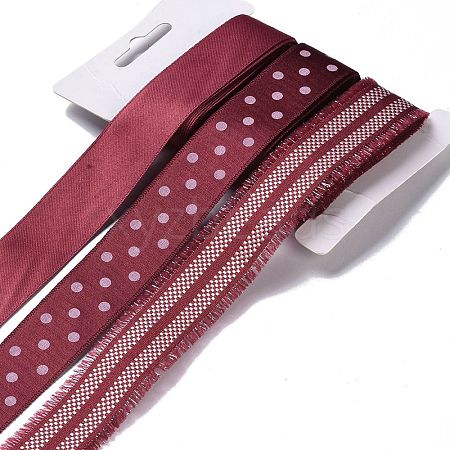 Polyester & Polycotton Ribbons Sets SRIB-P022-01F-16-1