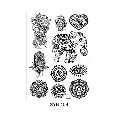 Mandala Pattern Vintage Removable Temporary Water Proof Tattoos Paper Stickers MAND-PW0001-15C-1