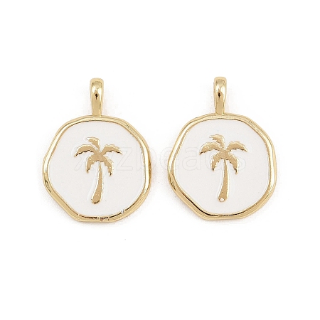 Brass Enamel Pendants X-KK-B157-15G-02-1