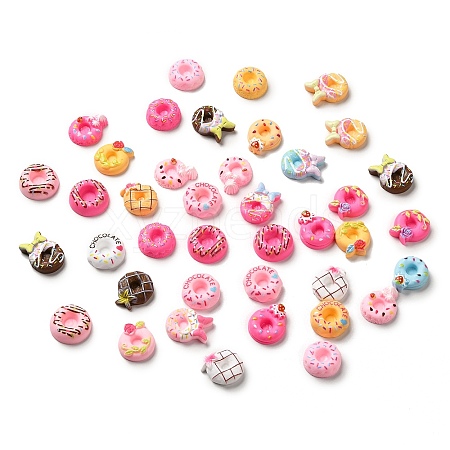 Cartoon Opaque Imitation Food Resin Cabochons X1-RESI-K019-49-1