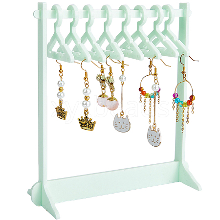 CRASPIRE 1 Set Coat Hanger Shaped Acrylic Earring Display Stands EDIS-CP0001-15B-1