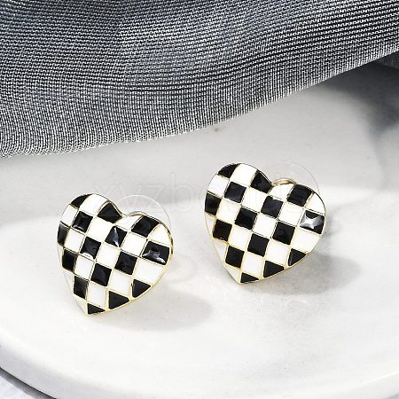 Alloy Stud Earrings EJEW-M094-01G-01-1