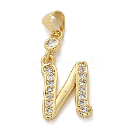 Brass Micro Pave Cubic Zirconia Pendants KK-M319-02G-N-1