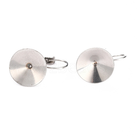 Tarnish Resistant 304 Stainless Steel Leverback Earring Settings STAS-B003-08P-1