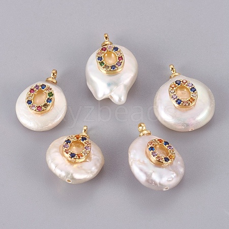 Natural Cultured Freshwater Pearl Pendants PEAR-F008-32G-O-1