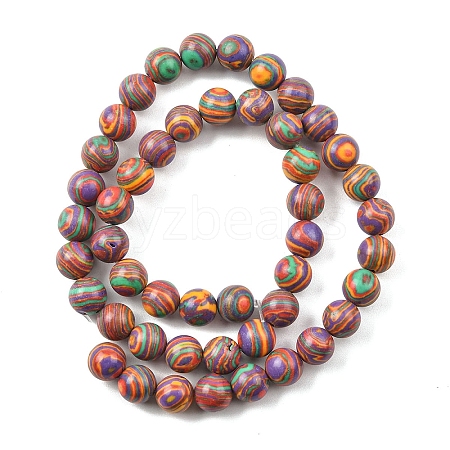 1 Strand Synthetic Malachite Dyed Beads Strands G-YW0002-64G-1