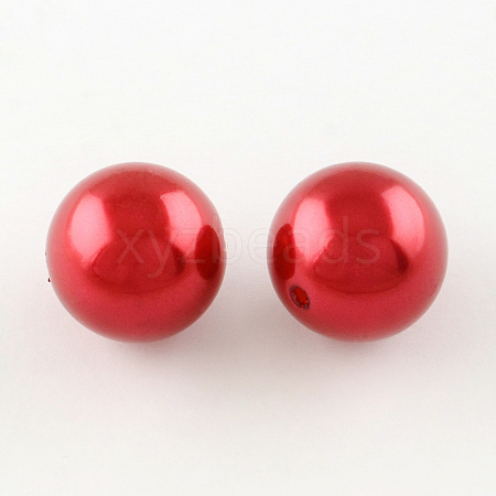 Round ABS Plastic Imitation Pearl Beads OACR-R053-11-1