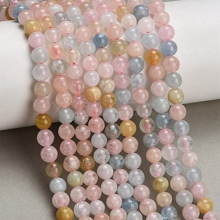 Natural Morganite Beads Strands GG-G476-6mm-01-1