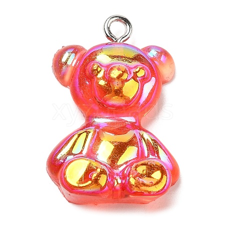 Transparent Resin Pendants RESI-M033-01D-1