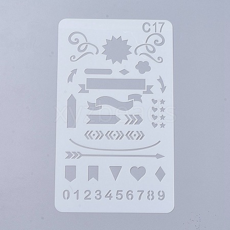 Plastic Reusable Drawing Painting Stencils Templates DIY-WH0047-17-1