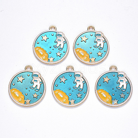 Alloy Enamel Pendants ENAM-N054-002-1