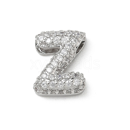 Brass Micro Pave Cubic Zirconia Pendants KK-A300-02P-Z-1