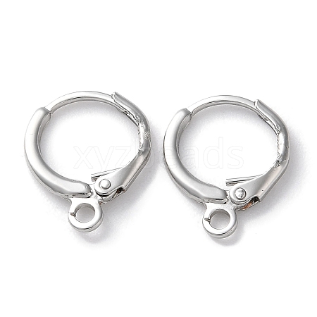 Rack Plating Brass Hoop Earring Settings KK-F090-14P-1