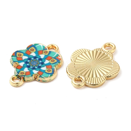 Printed Alloy Enamel Connector Charms ENAM-N056-200B-1