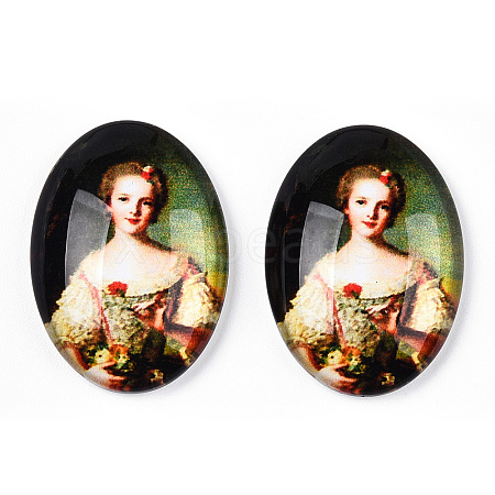 Glass Cabochons GGLA-T004-01C-1