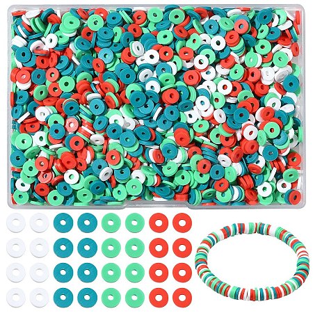 1880Pcs 4 Colors Handmade Polymer Clay Beads CLAY-YW0002-01A-1