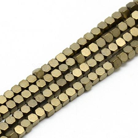 Electroplate Non-magnetic Synthetic Hematite Beads G-Q486-60C-1