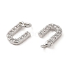 Brass Micro Pave Grade AAA Cubic Zirconia Charms ZIRC-P067-11P-U-NR-3