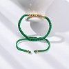 Polyester Cord Braided Bead Bracelets for Women BJEW-L698-01G-05-1