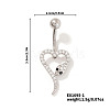 Shiny Brass Crystal Rhinestone Belly Button Rings CZ7821-1-1