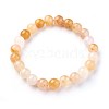 Natural Topaz Jade Beads Stretch Bracelets BJEW-F380-01-B07-1