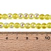 Transparent Electroplate Glass Beads Strands LS-EGLA-Q132-6MM-01A-01-4