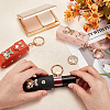 GOMAKERER 3Pcs 3 Colors PU Leather & Plastic Pearl & Rhinestone Lipstick Holder Keychains AJEW-GO0001-84-3