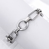 Tarnish Resistant 304 Stainless Steel Oval Link Chain Bracelets BJEW-I293-03P-2