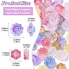 40Pcs 10 Styles Transparent Spray Painted Glass Beads GLAA-YW0003-84-2