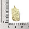 Brass Micro Pave Cubic Zirconia Pendants KK-E092-28G-04-3