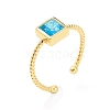 Synthetic Opal Cuff Rings RJEW-B031-02G-03-3