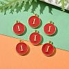 Golden Plated Alloy Enamel Charms ENAM-S118-03I-5