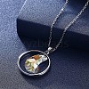 Trendy 925 Sterling Silver Pendant Necklace NJEW-BB30718-6