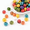 Mixed Round Natural Maple Wood Beads X-TB12mmY-1