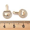 Rack Plating Brass Clear Cubic Zirconia Pendants KK-M102-22G-A-3