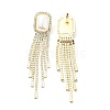 Crystal Rhinestone Dangle Stud Earrings with Imitation Pearl EJEW-C037-02C-LG-2