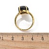 Hexagon Natural Obsidian Finger Rings RJEW-B113-02G-08-3