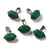 Natural Malachite Pointed Pendants G-K335-03P-13-1