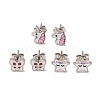 3 Pairs 3 Styles 304 Stainless Steel Enamel Stud Earrings for Women EJEW-K279-03P-2