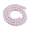 UV Plating Pearlized Glass Pearl Beads Strands GLAA-F128-01A-T11-4